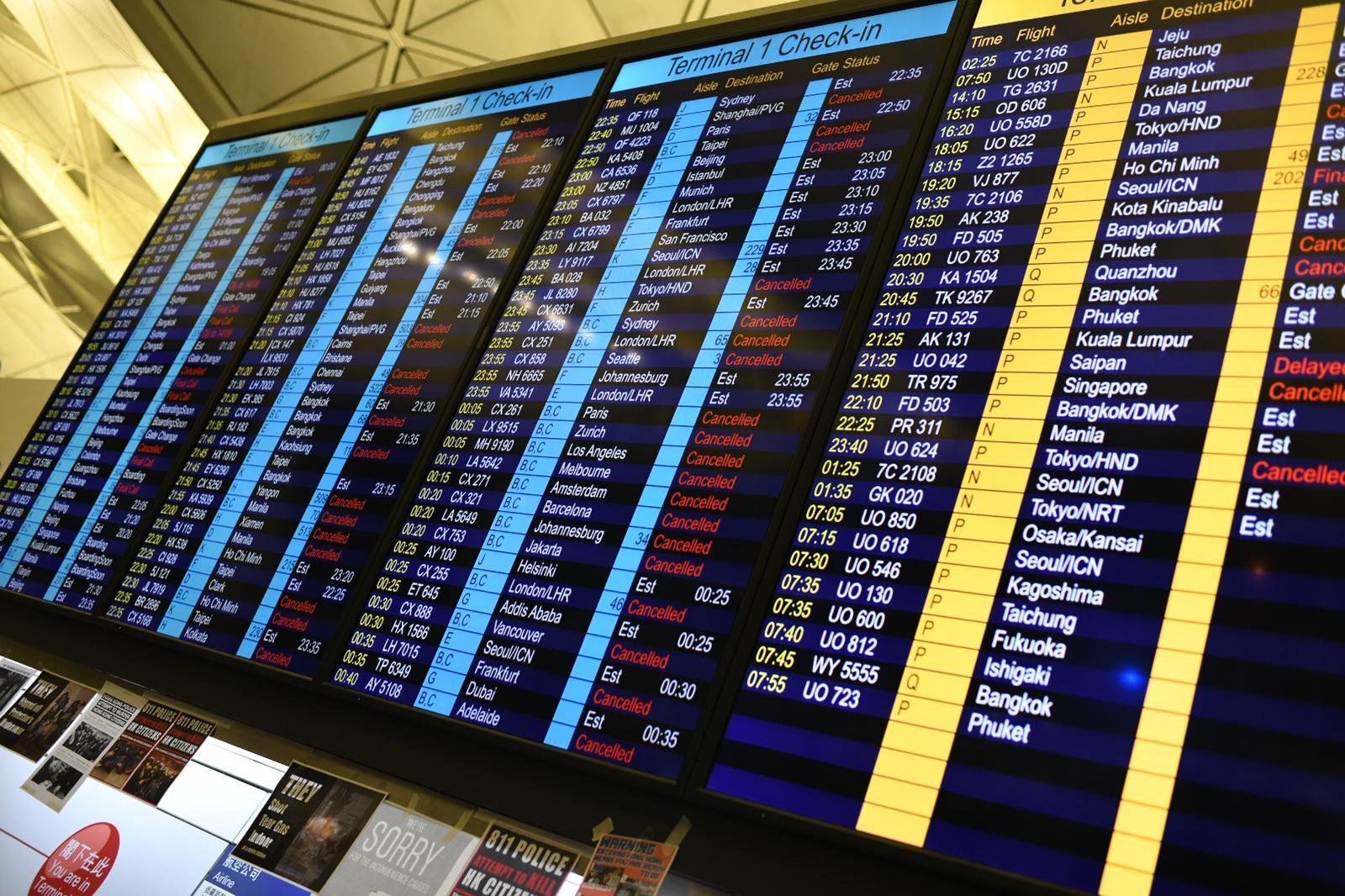 HK International Airport Operations Disrupted by Protesters